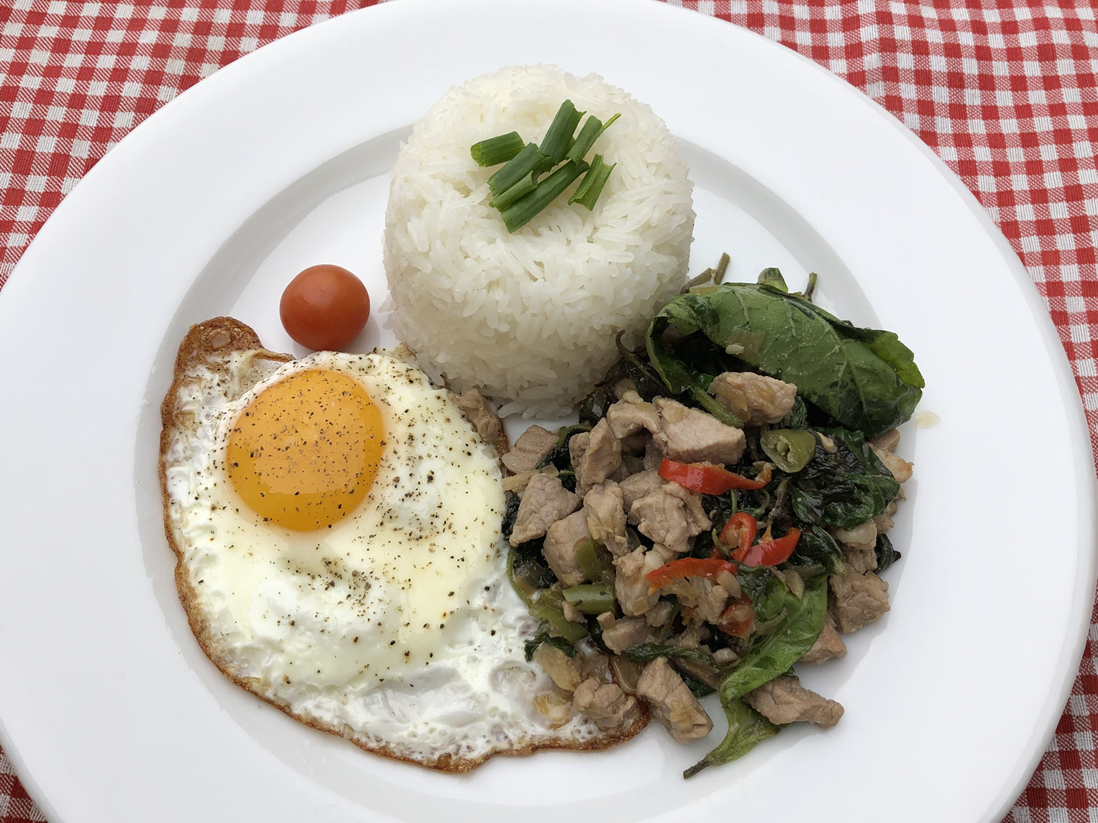 Filet mignon de porc au basilic sacré